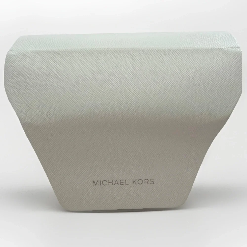 Michael Kors White Leather‎ Hard  Designer Sunglasses Holder Casual Glasses Case